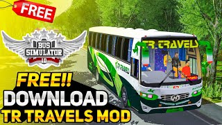 TR TRAVELS Hino Ak1j Mod amp Skin link V42 BUS SIMULATOR INDONESIA  BUSSID NEW MOD [upl. by Kaspar]