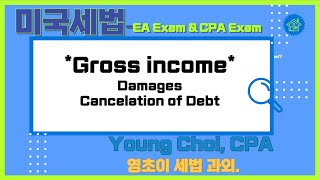 미국세법Gross incomeDamages Cancelation of debt 영초이 세법과외 [upl. by Aidyl]