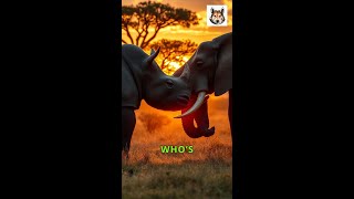 Rhinoceros vs Elephant Whos the Stronger Animal [upl. by Howarth]