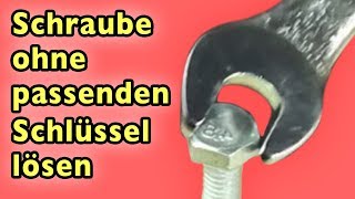 So löst du eine Schraube ohne passenden Schlüssel Das ist DER Trick überhaupt [upl. by Einhapets66]