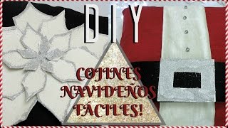 DIY COJINES DECORATIVOS NAVIDEÑOS DE ÚLTIMO MINUTO Paola Herrera [upl. by Fritzie578]