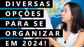 Todos os meus PLANNERS para 2024  Horizontal vertical mensal calendários e mais [upl. by Branch]