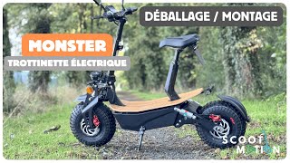 Déballage et montage de la trottinette électrique 2000W Monster homologuée [upl. by Tabor]