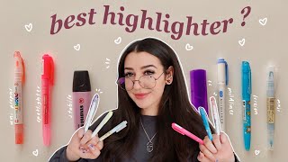 rating amp reviewing all my highlighters  best highlighters for students [upl. by Yarised620]