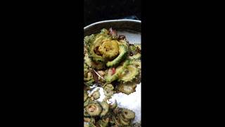 Karela Fry cooking khal recipe food [upl. by Timmie]