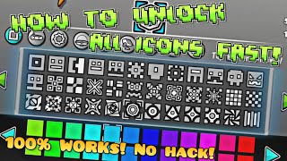 How To Unlock All Icons In Geometry Dash 22 Full amp Quick Tips 2024 All Cube Tutorials [upl. by Hodess419]