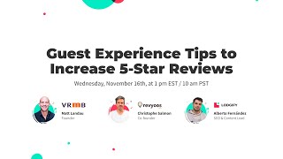 Lodgify Webinar Guest Experience Tips to Increase 5Star Reviews [upl. by Okika]