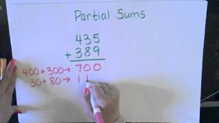 Partial Sums Addition Strategy [upl. by Valaree]