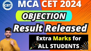 MCA CET Answer Key Objection Result Released  MCA CET Result Dates 2024 [upl. by Adnahcir]