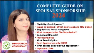 Complete Guide to Spousal Sponsorship Application to Canada 2024  Canadian spousal sponsorship [upl. by Flem]