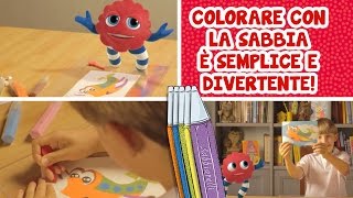 DISEGNI DA COLORARE CON LA SABBIA ECCO I SABBIARELLI [upl. by Etteluap]