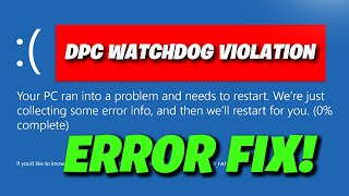 How to Fix Error Code DPCWatchdogViolation Windows 1011 NEW 2024 [upl. by Alset]