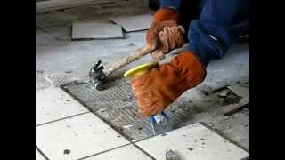 HOW TO REMOVE TILE THE EASY WAY  Be Your Own Handyman  Home [upl. by Orms882]