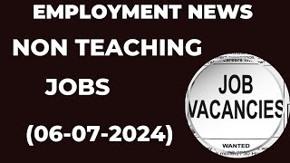 NON TEACHING JOBS 06072024 jobs employment recruitment vacancies viral govtjobs job [upl. by Velasco]