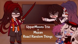 UpperMoons TrioMuzan React To Random Things  Kimetsu No Yaiba [upl. by Devinna833]