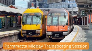 Sydney Trains Vlog 2035 Parramatta Midday Trainspotting Session [upl. by Nahtal]