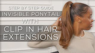 How to Put in a ClipIn Ponytail Extension Step by Step Tutorial [upl. by Harvison]