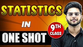 STATISTICS in 1 Shot  FULL Chapter Coverage ConceptsPYQs  Class 9th Maths [upl. by Darce]