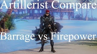 Lost Ark  Artillerist 1460 Compare Barrage vs Firepower  Skill Cycle Build Planner [upl. by Tupler]