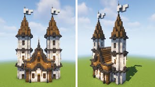 Minecraft 119 How To Build a Castle House Tutorial [upl. by Esirehs]