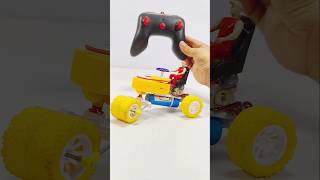 RC Car Powered by DC Motor  How To Make a Rc car with DC motor  Making Mini RC car with DC motor [upl. by Nnyla]