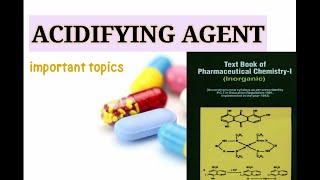 Acidifying agent  Gastric Acidifyer dpharm pharmacy pharmaceautical chemistry 1 [upl. by Burchett]