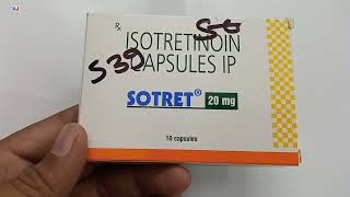 Sotret 20 mg  isotretinoin Capsules ip 20 mg uses  Sotret 20 mg Capsule uses Side effects Dosage [upl. by Goldia652]