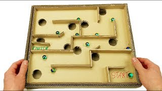 How to Make a Board Game Marble Labyrinth from Cardboard  Amazing Game [upl. by Andria]