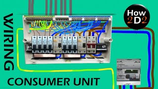 How to wire Consumer unit Wiring Dual Split Consumer Unit Fuse Box Wired Explained Tutorial RCD MCB [upl. by Janeva]