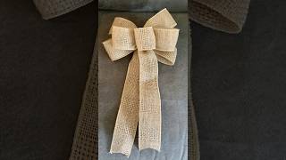 How to Make a Simple Burlap Bow [upl. by Ennagem]