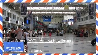 INSIDE ANTALYA AIRPORT Turkey  International departures area  Air Travel Video [upl. by Mok]