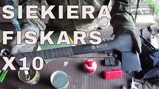 Siekiera FISKARS X10 [upl. by Tristam]