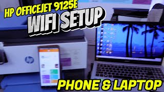 How To Setup Connect HP OFFICEJET Pro 9125e Printer To WIFI [upl. by Ahsienar4]