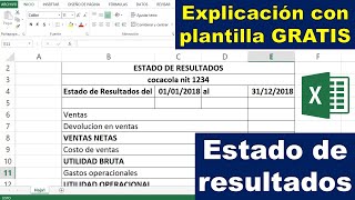 Estado de resultados PASO a PASO en EXCEL con plantilla GRATIS [upl. by Anar347]