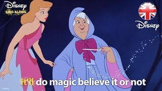 DISNEY SINGALONGS  BibbidiBobbidiBoo  Cinderella Lyric Video  Official Disney UK [upl. by Proffitt]