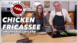 1800 Fricassee Of Chicken Recipe  Old Cook Book Show  Smothered Chicken [upl. by Aratas687]