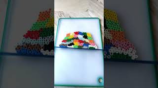 🤯Squares made of beads 🤩 oddlysatisfying reverse backward funny hamabeads [upl. by Wylma]