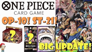 New Set OP10 New Starter Deck ST21 BIG Update Release Dates Names One Piece TCG News [upl. by Evvie432]