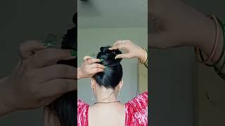 Quick Super Easy Clutcher Bun Hairstyle For Long Hair Girls Long Hair Hairstylesoily hair bun drop [upl. by Rohclem]