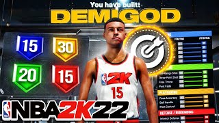 I FOUND THE BEST POINT GUARD BUILD IN NBA 2K22 DEMIGOD BUILD CANT BE STOPPED BEST BUILD NBA 2K22 [upl. by Laenahtan466]