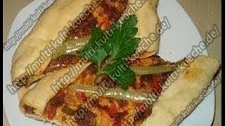 Rezept Pide  Türkisch kochen [upl. by Namzed]