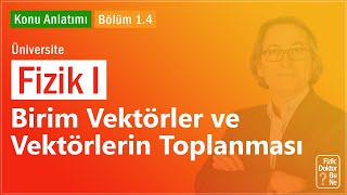 Üniversite Fizik I  Bölüm 14 Birim Vektörler ve Vektörlerin Toplanması [upl. by Neuberger786]