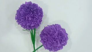 Crape Paper Flower  DIY lavender Crape Paper flower [upl. by Ambrogio819]