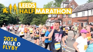 Leeds Half Marathon  Fly By  All Runners [upl. by Eimarrej218]