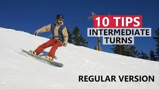 10 Tips to Improve Intermediate Snowboard Turns  Regular Version [upl. by Naj406]