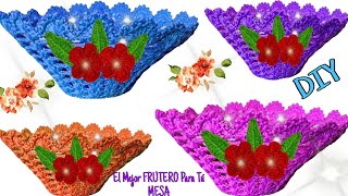 ⛔️ El MEJOR FRUTERO para tú MESA a CROCHET pasó a pasó 😱 [upl. by Arais]