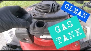 How to Clean a Lawn Mower Gas Tank [upl. by Nodarb]