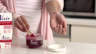 NAIR IRRESISTIBLE TOFFEE APPLE SUGAR WAX DEMO VIDEO [upl. by Enelrahs827]