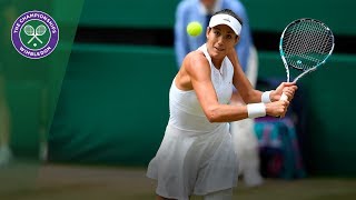 Garbiñe Muguruza v Magdalena Rybarikova highlights  Wimbledon 2017 semifinal [upl. by Yrtneg766]