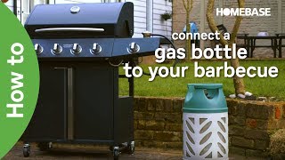 How to connect a gas bottle to your barbecue  Garden Goals  Homebase [upl. by Currey270]